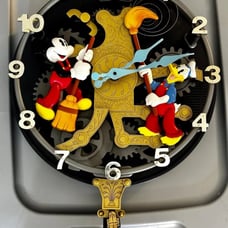 RARE Vintage Disney Animated Talking Pendulum Wall Clock Featuring Mickey Mouse