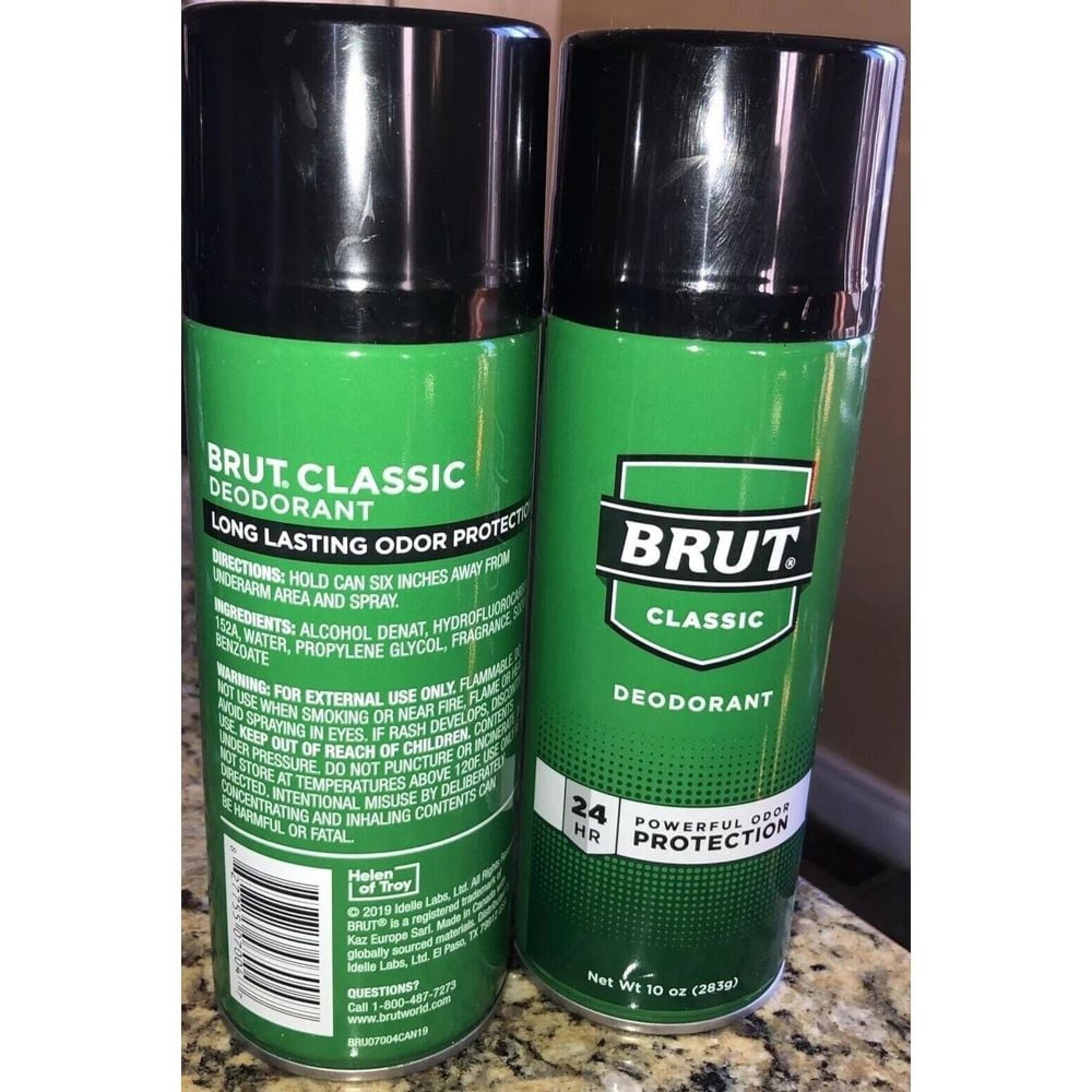 (2) Brut Classic Aerosol Deodorant 10 oz