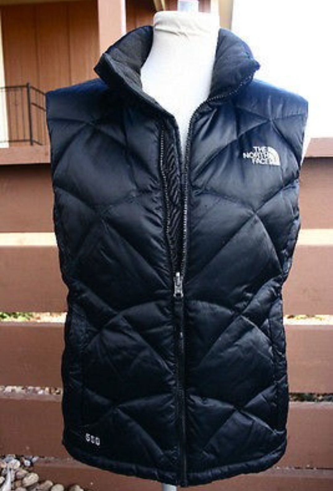 The North Face 550 Fill Nuptse Down black Quilted Puffer women Vest Jacket Sz XS