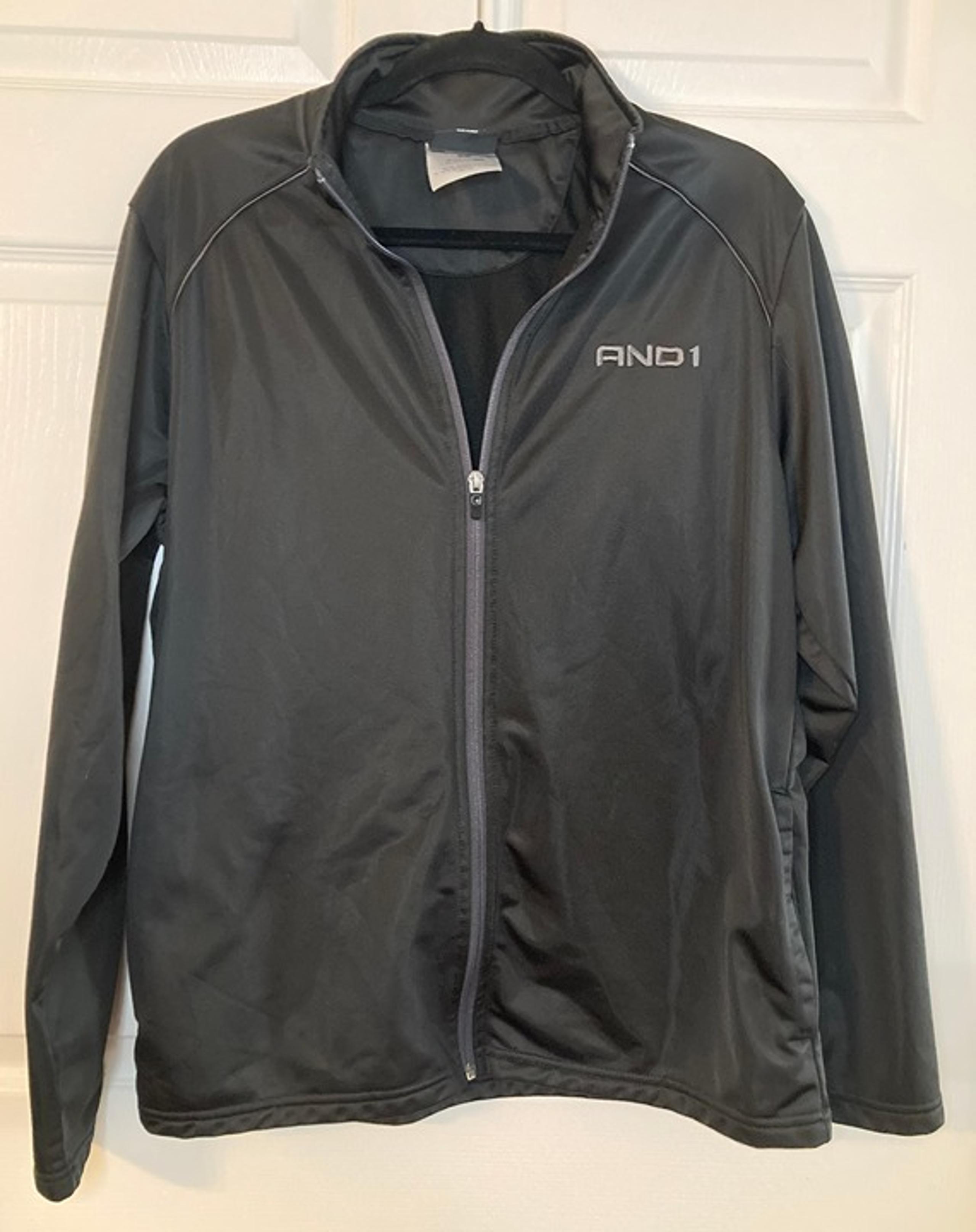 AND1 Men's Black Activewear Jacket - Size M - Full Zip With Pockets