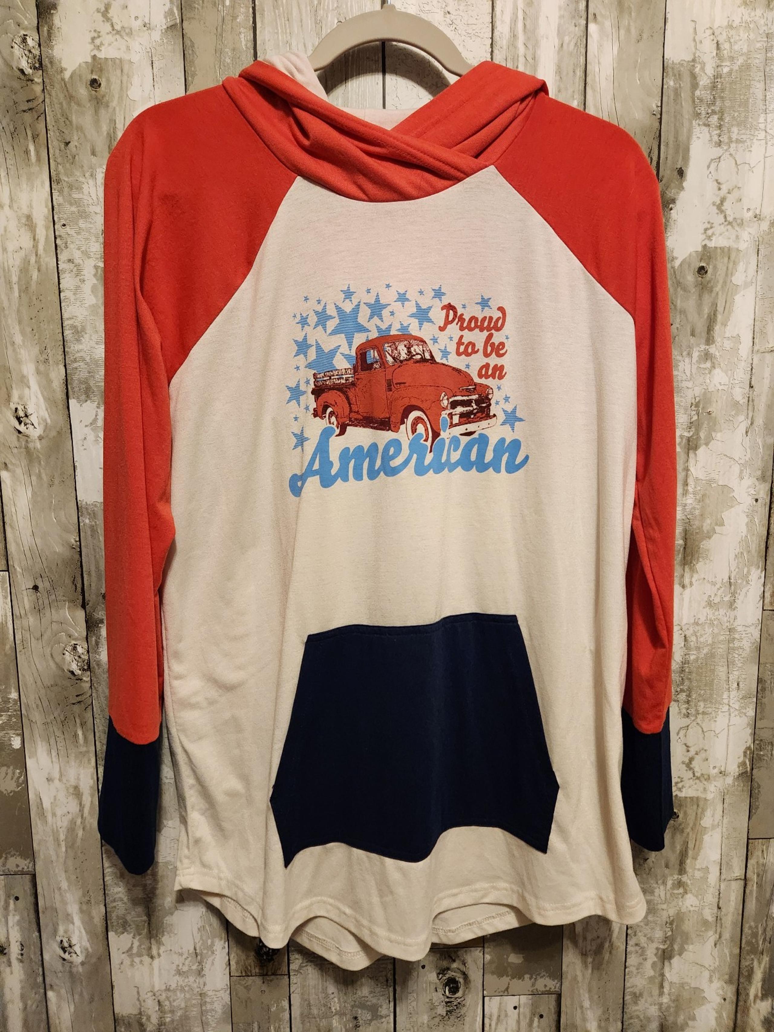 Lularoe Large Americana Amber hoodie