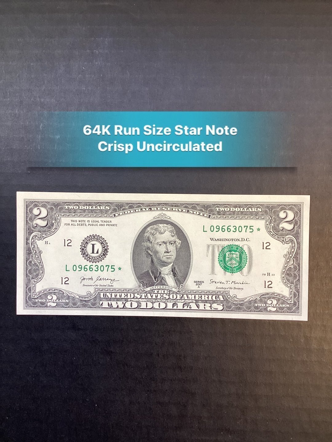 Collectible Rare 64K Unc 2 Star Note and Over-Inked #s