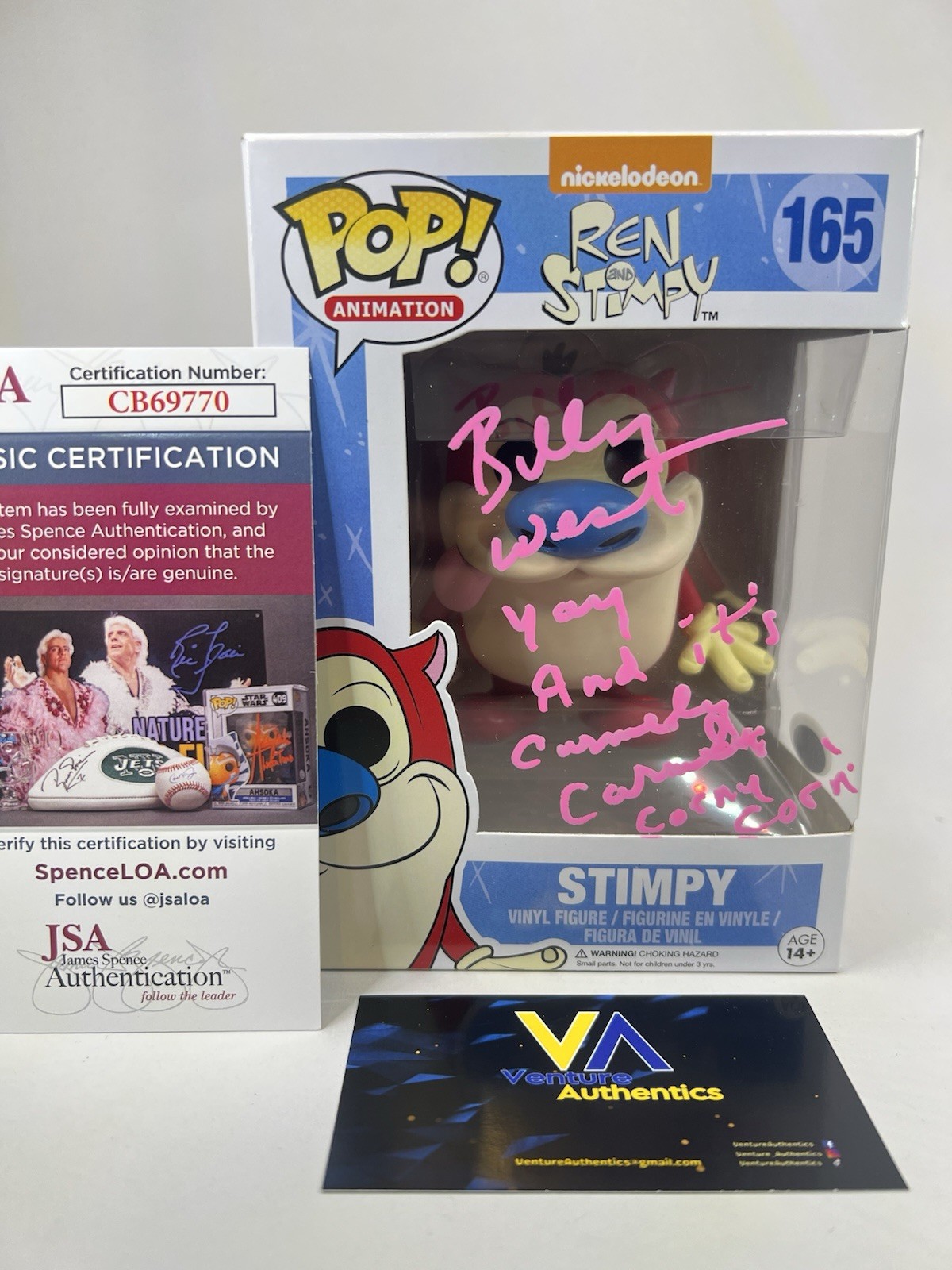 Billy West Signed Stimpy Ren & Stimpy Funko Pop w/ JSA COA