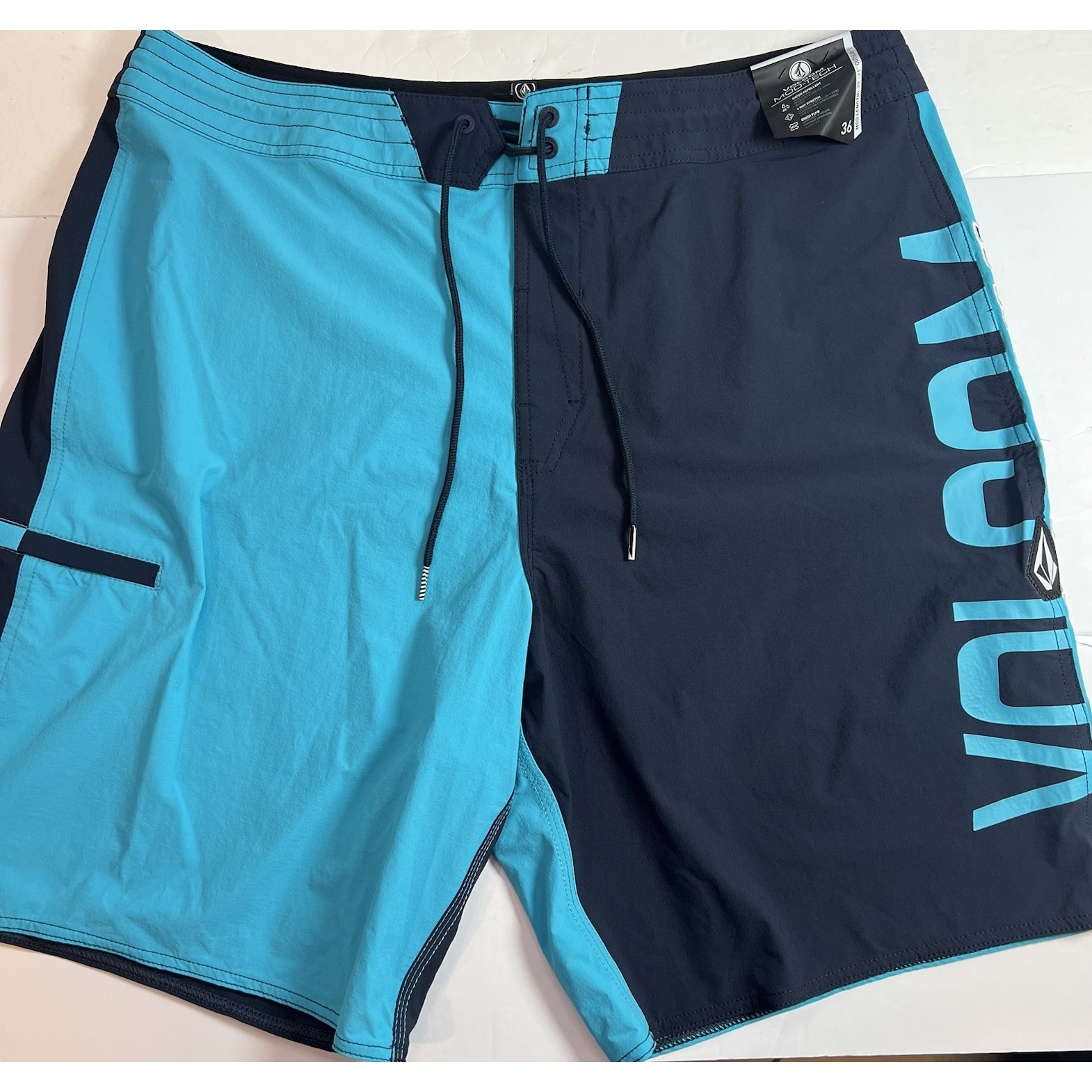 Volcom Surf Vitals Noa Deane Men's Boardshorts Sky Blue/Navy Size 36-NEW
