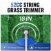 52 cc Gas 2-Stroke 2-in-1 Brush Cutter and String Hand Held Trimmer
