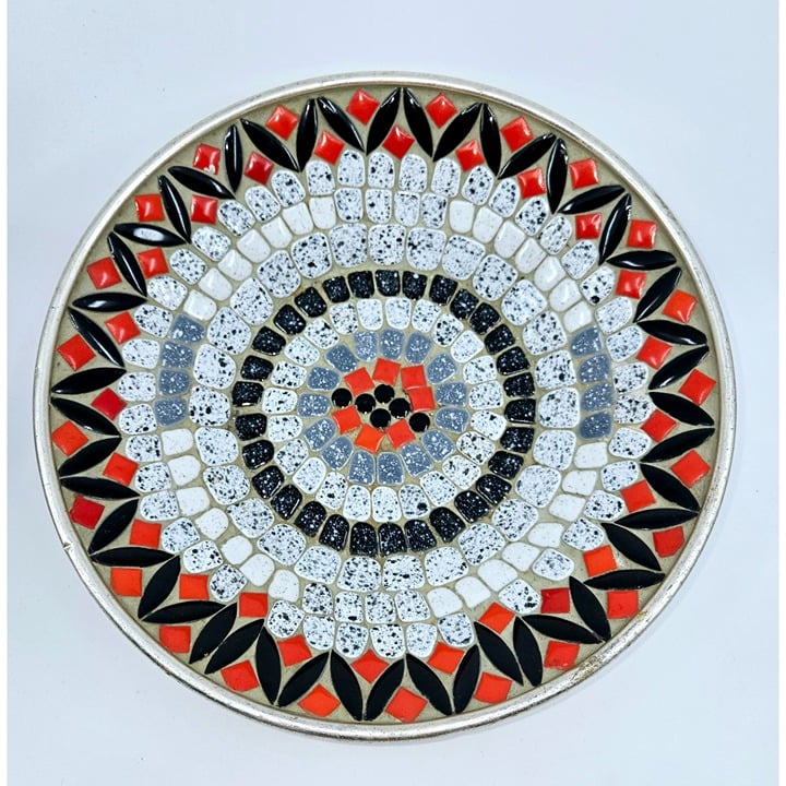 1960s Retro Mosaic console bowl centerpiece
