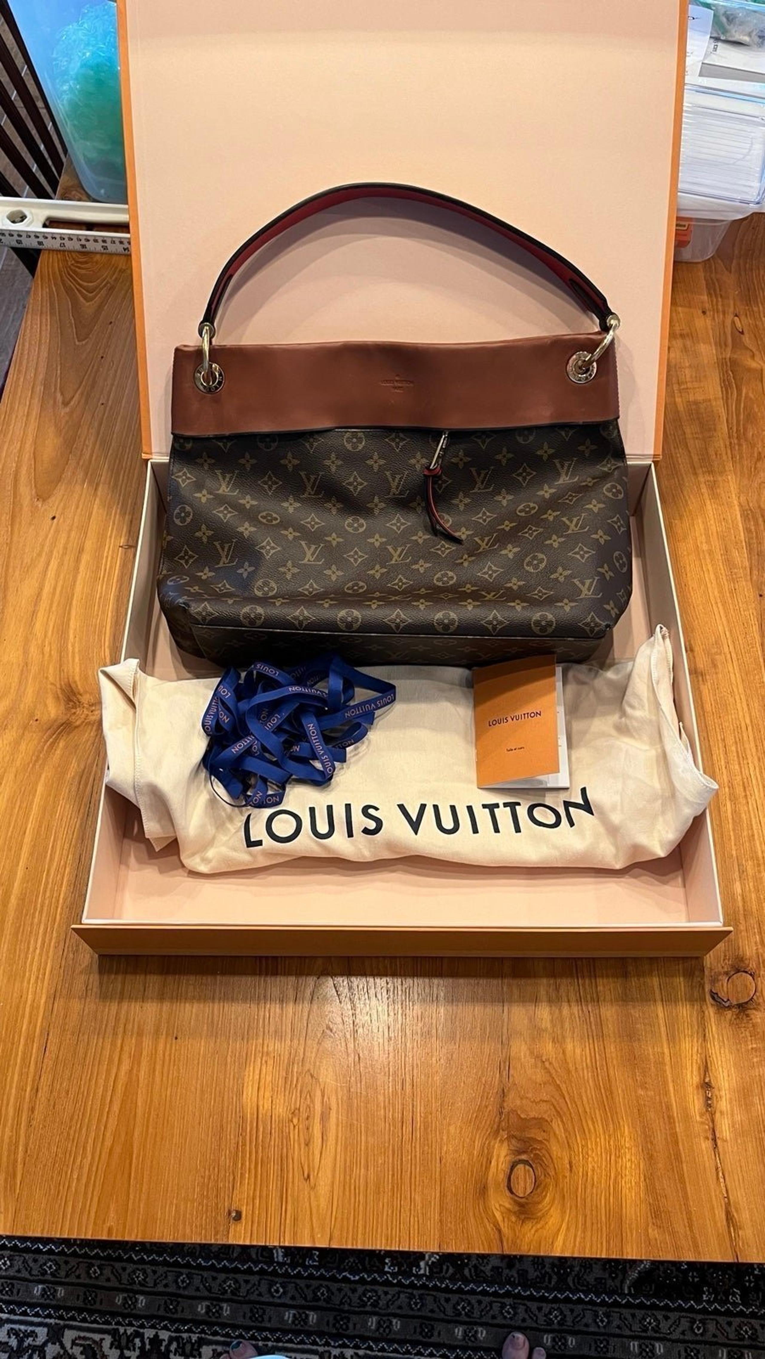 AUTHENTICATED Louis Vuitton Tuileries Besace bag purse monogram canvas, LV box