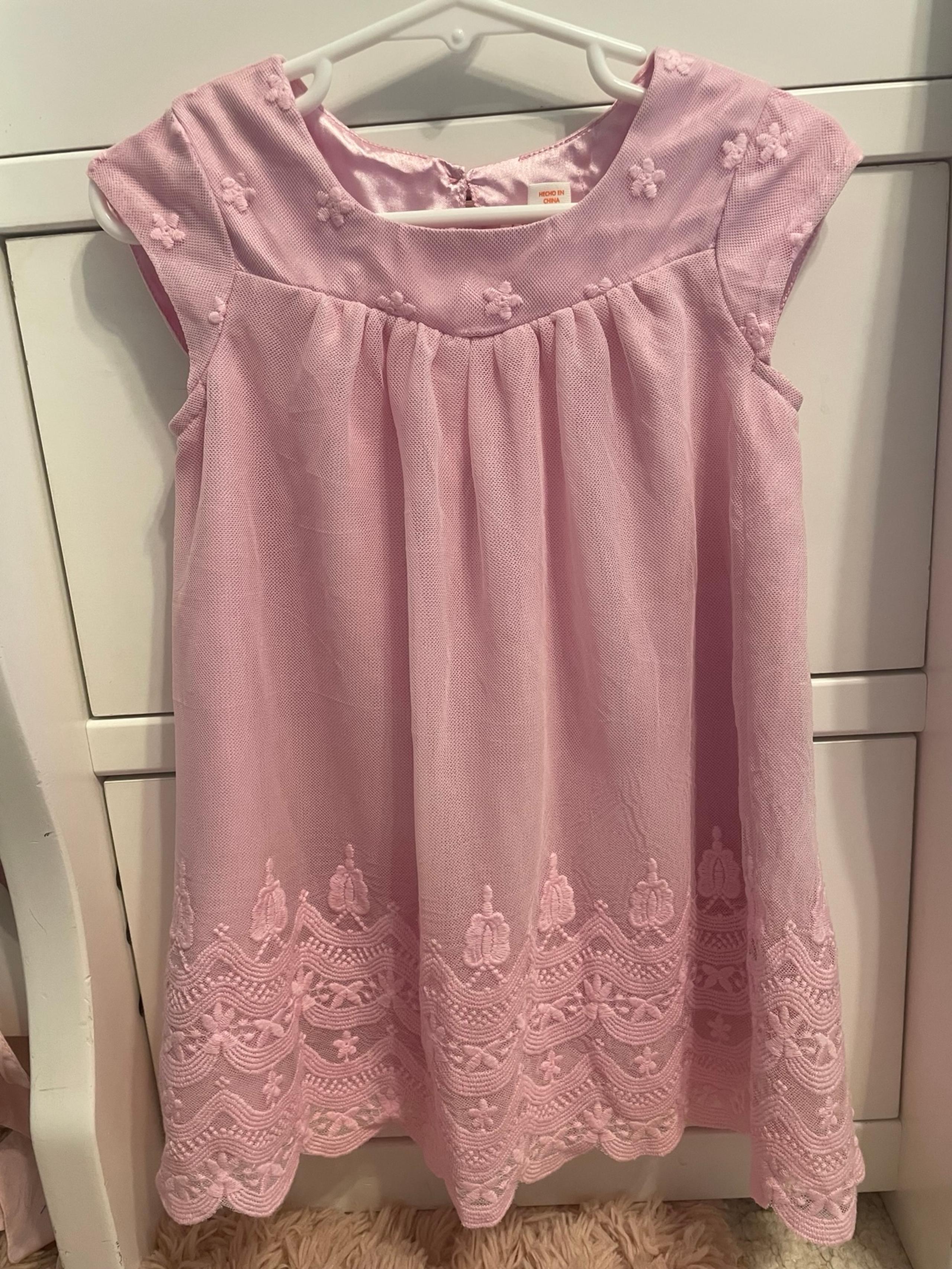 Girls Pink Dress – Size 2T – Embroidered Details - Cat & Jack
