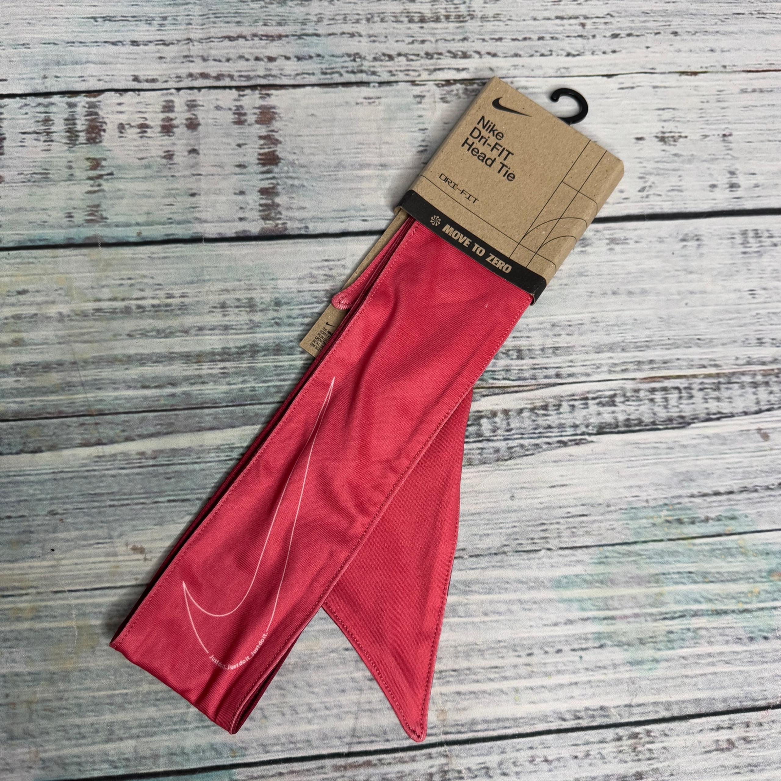 Nike Dri-fit Head Tie Headband Sports Hair Band Pink NWT
