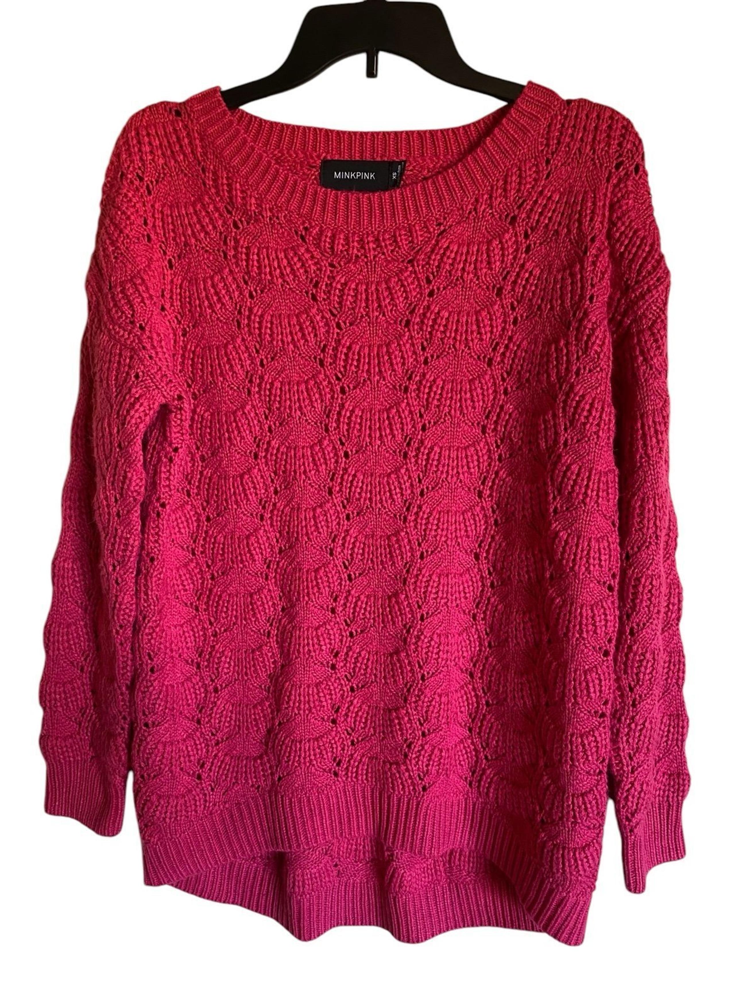 Women’s MINKPINK Oversized Pink Sweater Top XS