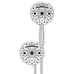 Dual shower head; chrome by oxygenics