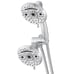 Dual shower head; chrome by oxygenics