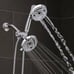 Dual shower head; chrome by oxygenics