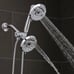 Dual shower head; chrome by oxygenics