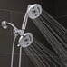 Dual shower head; chrome by oxygenics