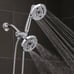 Dual shower head; chrome by oxygenics