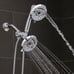 Dual shower head; chrome by oxygenics