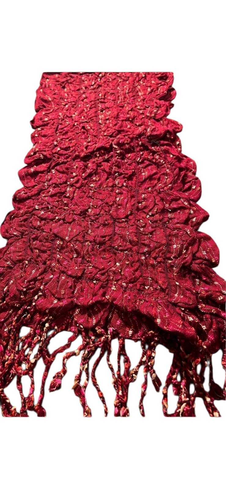 Vibrant burgundy scarf