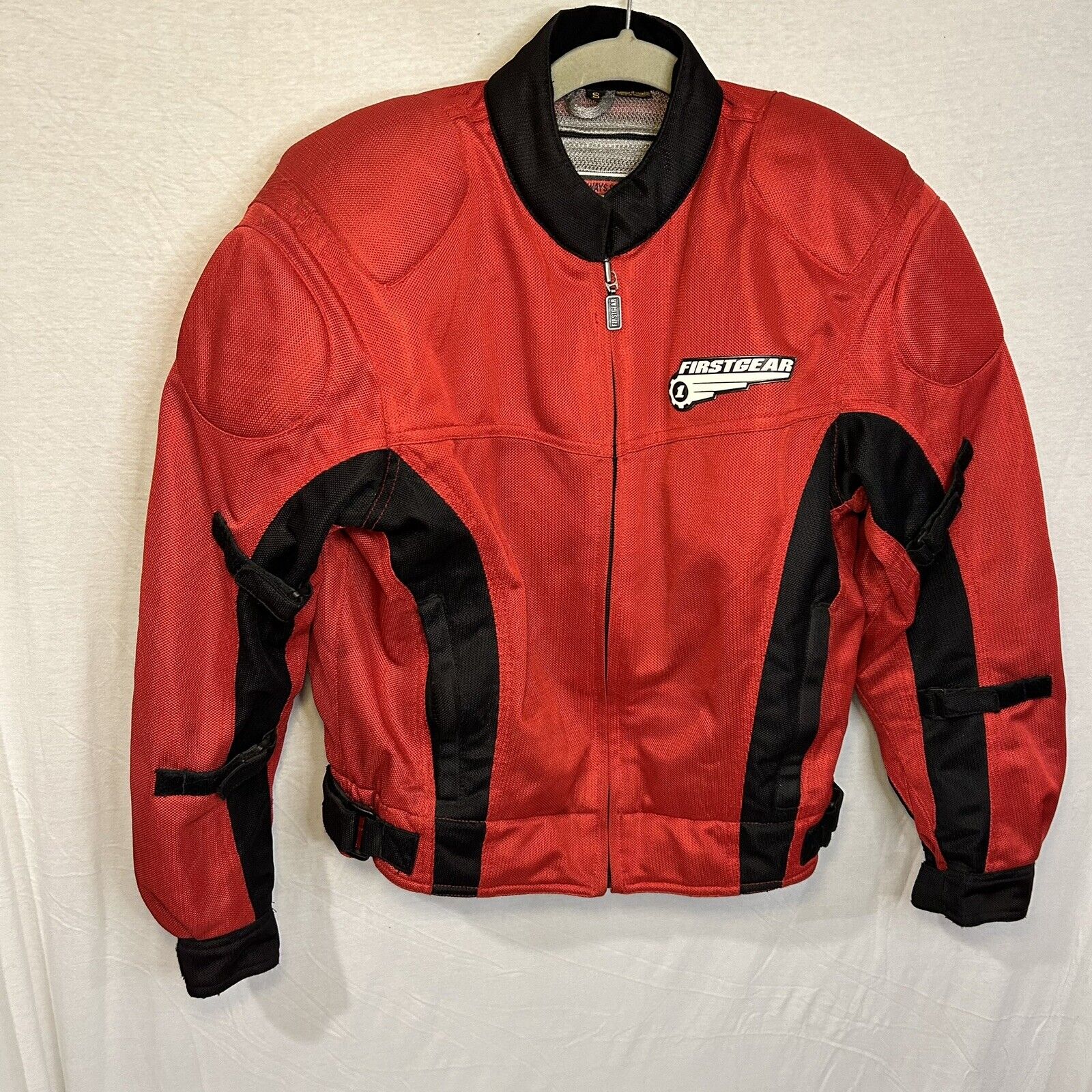 FIRST GEAR Armored Motorcycle Red Black Jacket Women’s Size small Padded