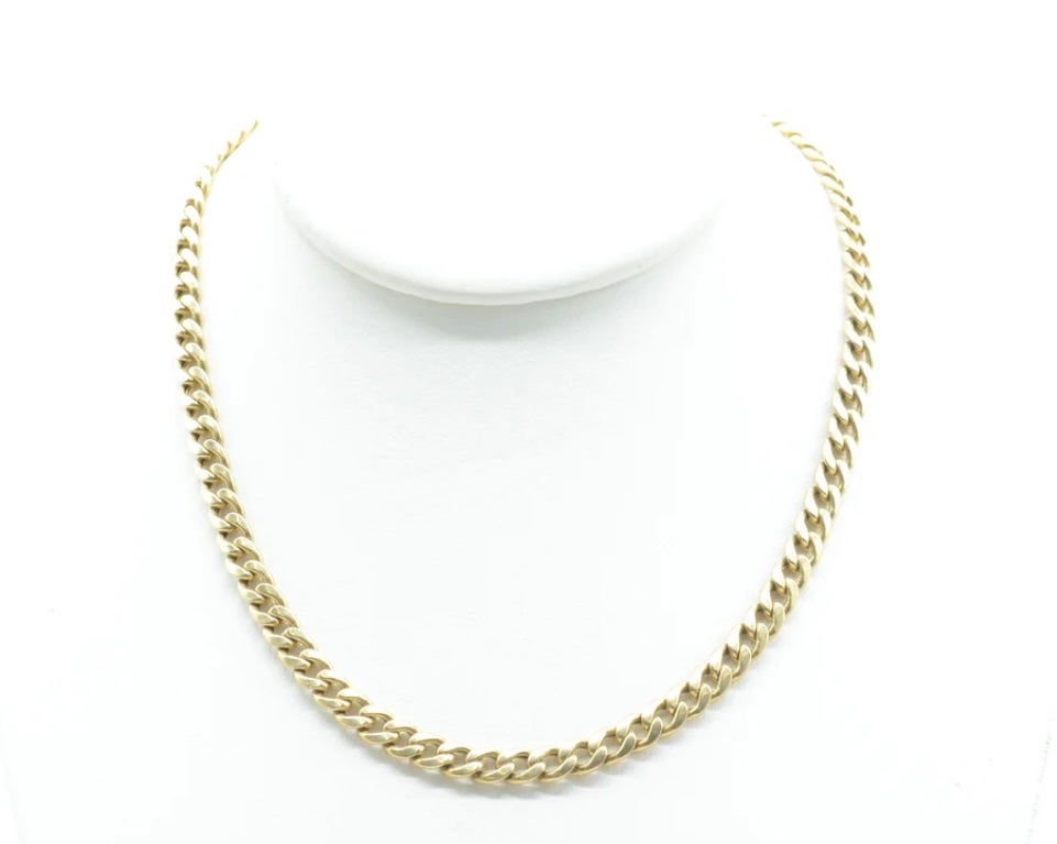 24 Semi-Solid Miami Cuban Chain 10K Yellow Gold