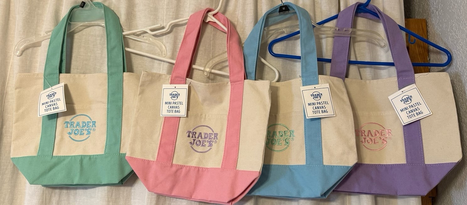 Four Trader Joe’s Mini Tote Bags Lot
