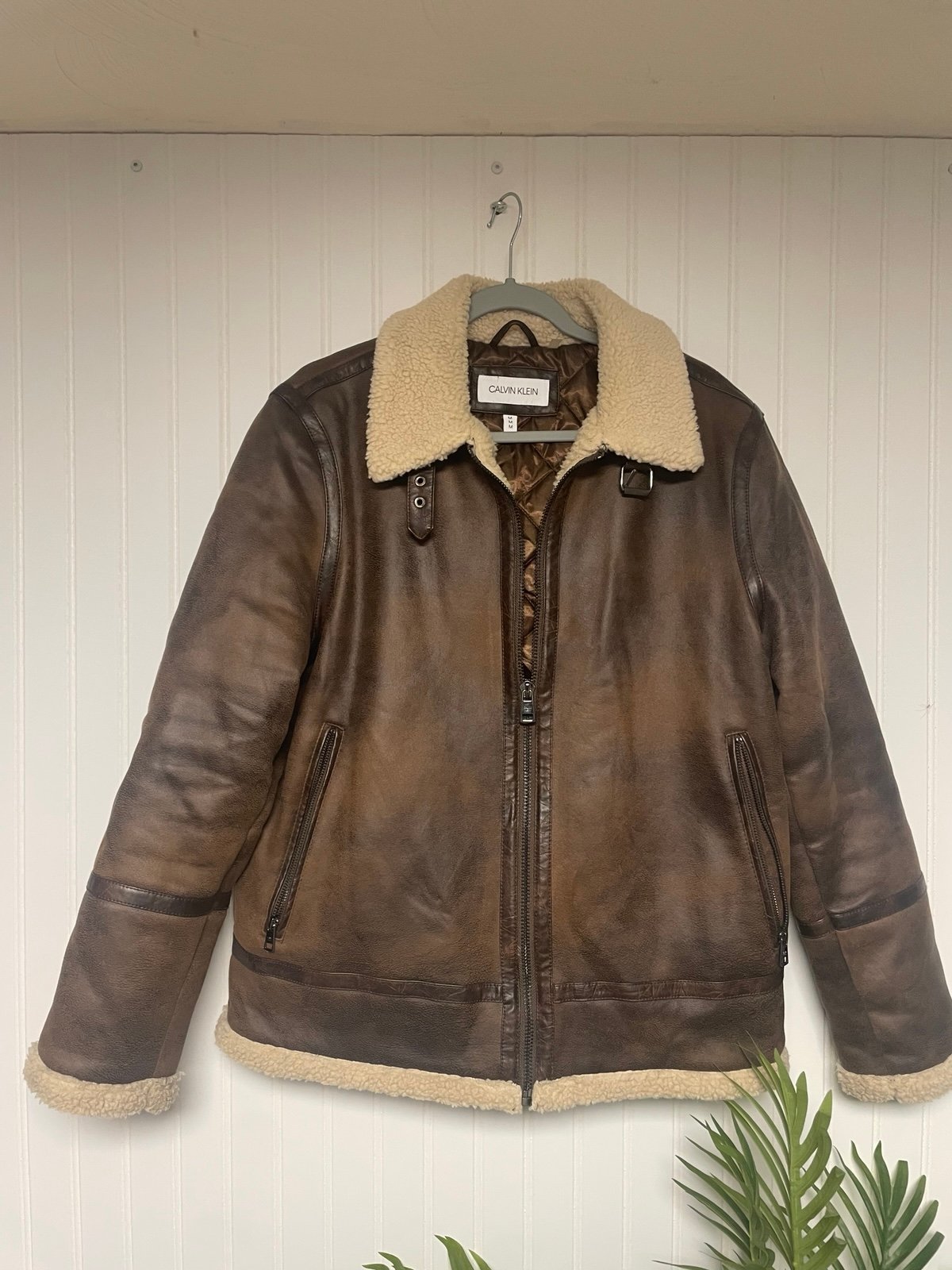 Calvin Klein Leather Flight/bomber Coats & Jackets for Men