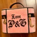 Vintage Light Pink & Dark Brown Juicy Couture Train Case