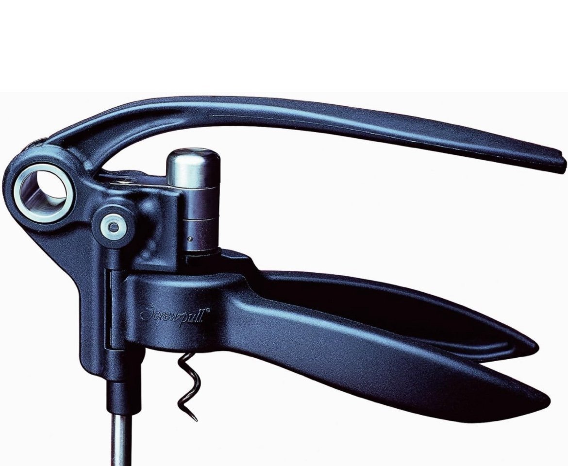 Screwpull Lever Model Corkscrew with Foil Cutter and Bonus Stopper
