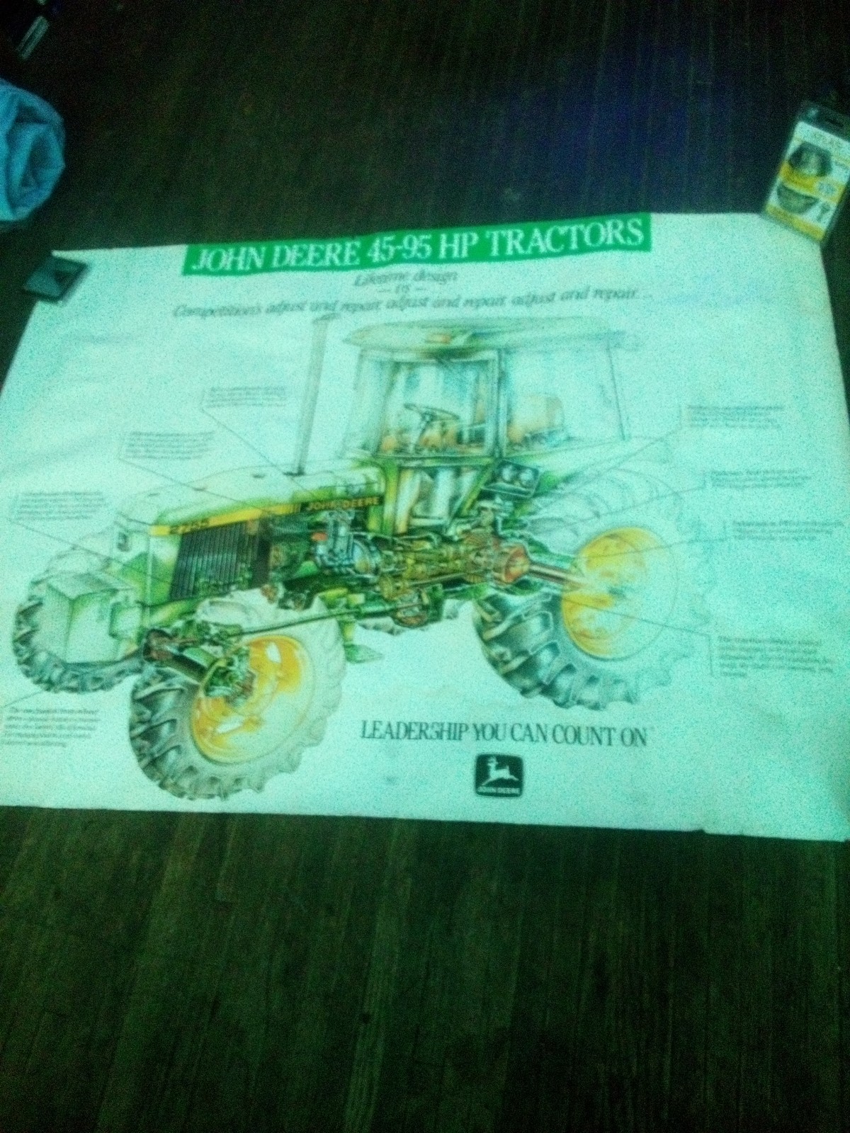John Deere 45-95 hp tractors giant poster