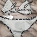 L☆ Space White Bikini Set w/ Detailed Trim Mult Sizes