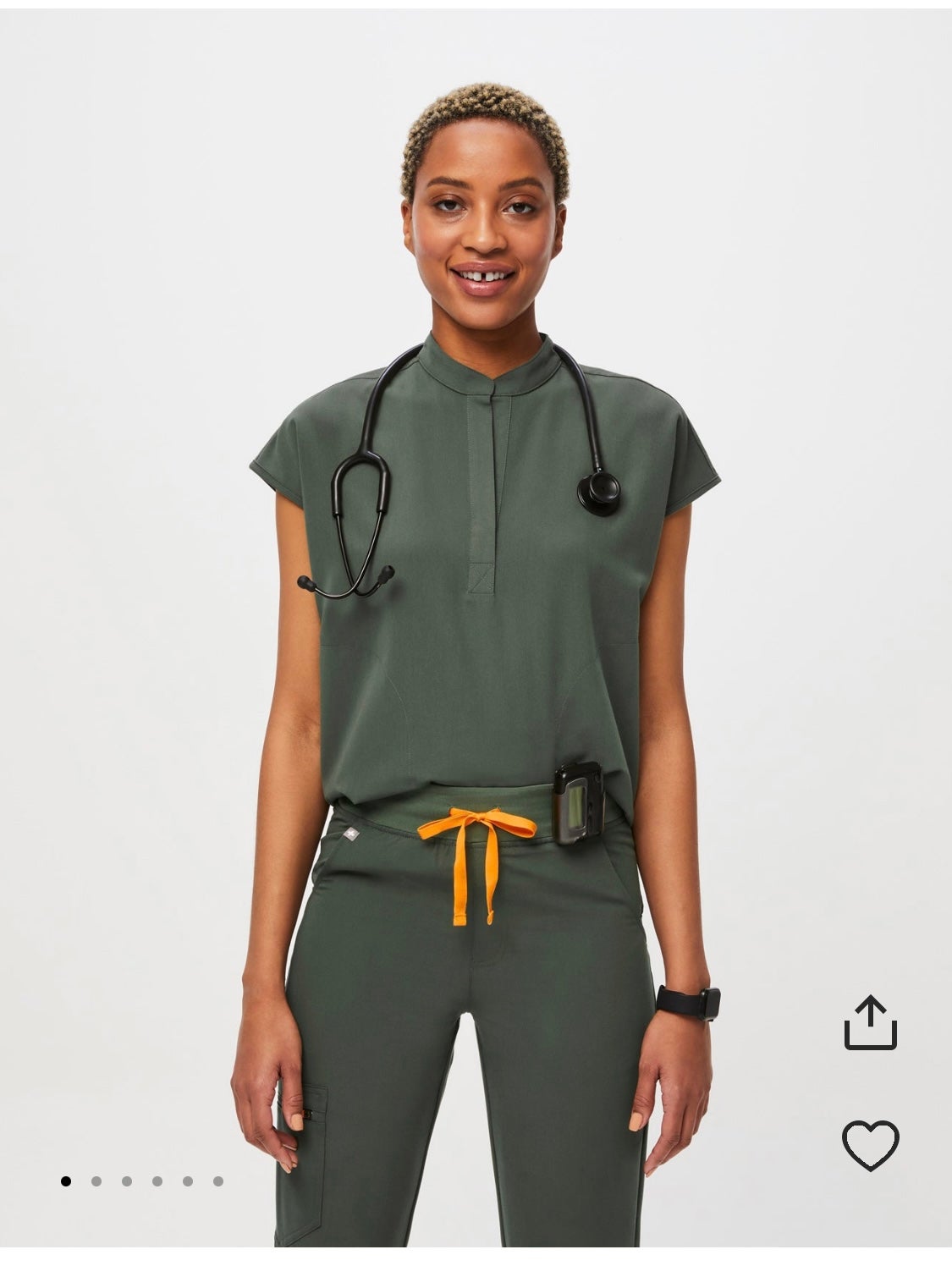NWT Figs scrub set- Color Moss
