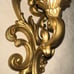 HOMCO #4118 Gold Wall Sconce Candle Holder Hollywood Regency Vintage 1971