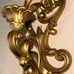 HOMCO #4118 Gold Wall Sconce Candle Holder Hollywood Regency Vintage 1971