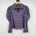Horror Vacui | Coco Ruffle Floral Print Liberty Cotton Blouse Top Scallop Trim S