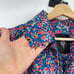 Horror Vacui | Coco Ruffle Floral Print Liberty Cotton Blouse Top Scallop Trim S