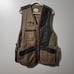 Cabelas Leather Trim Vest Mens Sleeveless Vented Jacket Size Large Hunt Fish