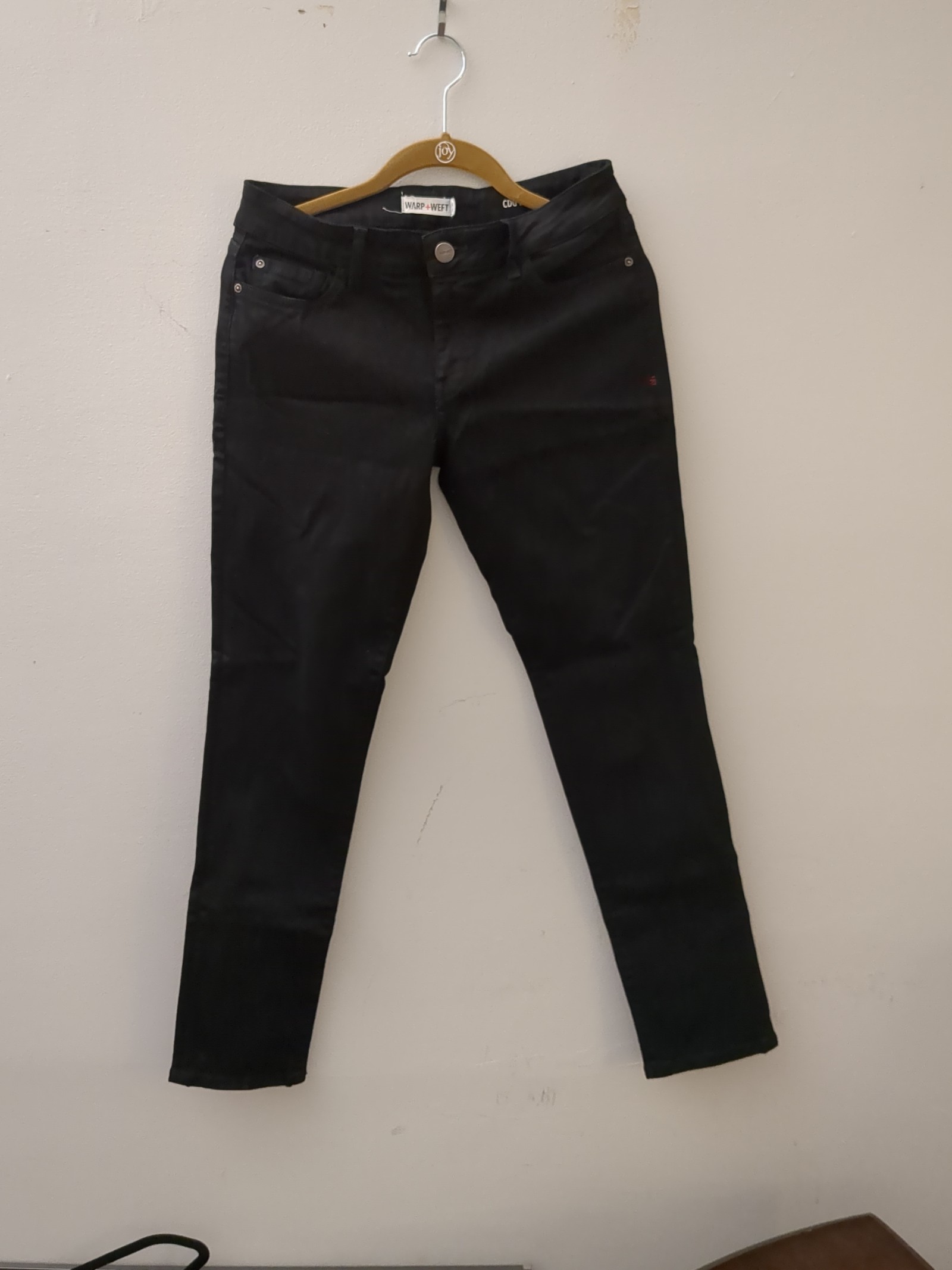 Warp and Weft Black Paris Cigarette Jeans, NWOT, 28x30