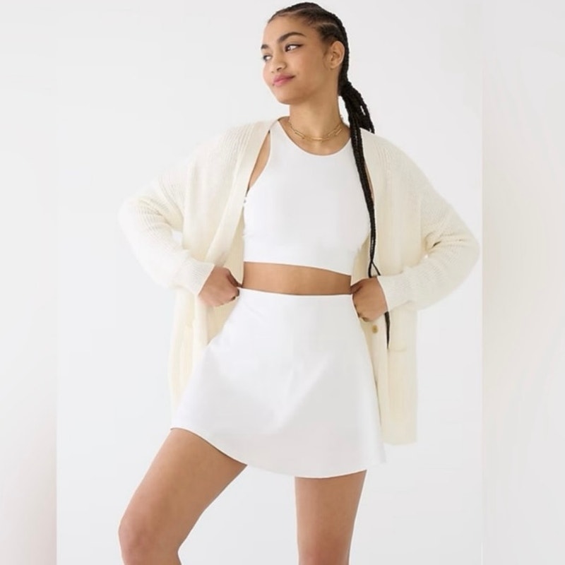 NWOT J. Crew Cloudstretch Flare Skort Size L