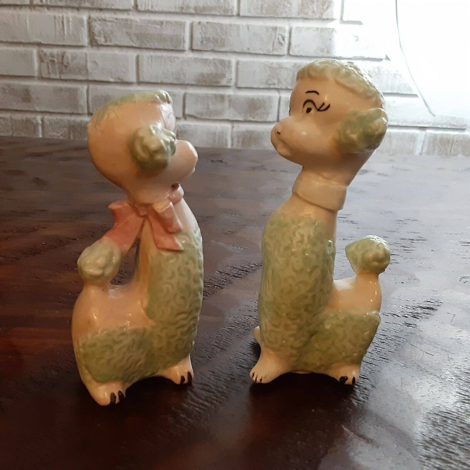 Vintage Mr & Mrs Poodles Figurines Ceramic,Whimsical