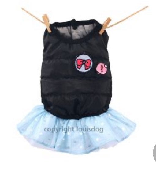 Louis Dog Twosome Padded Jacket-XS-blue