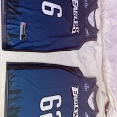 2 Fully Custom Phildelphia Eagles Basketball Jerseys