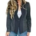 Anthropologie Elevenses Womens 12 Wool Blend Textured Crepe Tuxedo Peplum Jacket