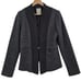 Anthropologie Elevenses Womens 12 Wool Blend Textured Crepe Tuxedo Peplum Jacket