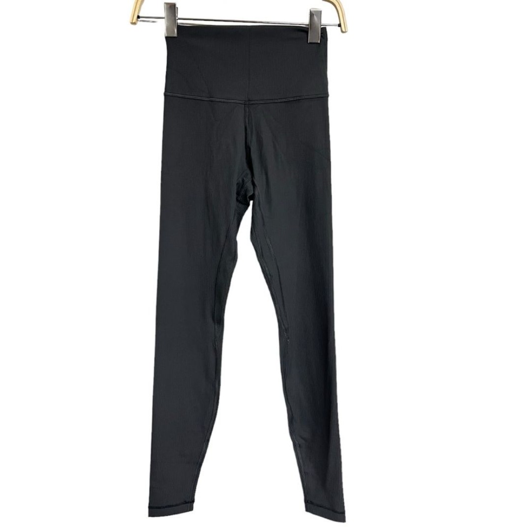 New Lululemon Align Ribbed High Rise Pants 28” Leggings in Graphite Grey