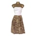 Vintage 50s 60s Button Down Skirt Midi Pleated Tiki Rockabilly COLE S M