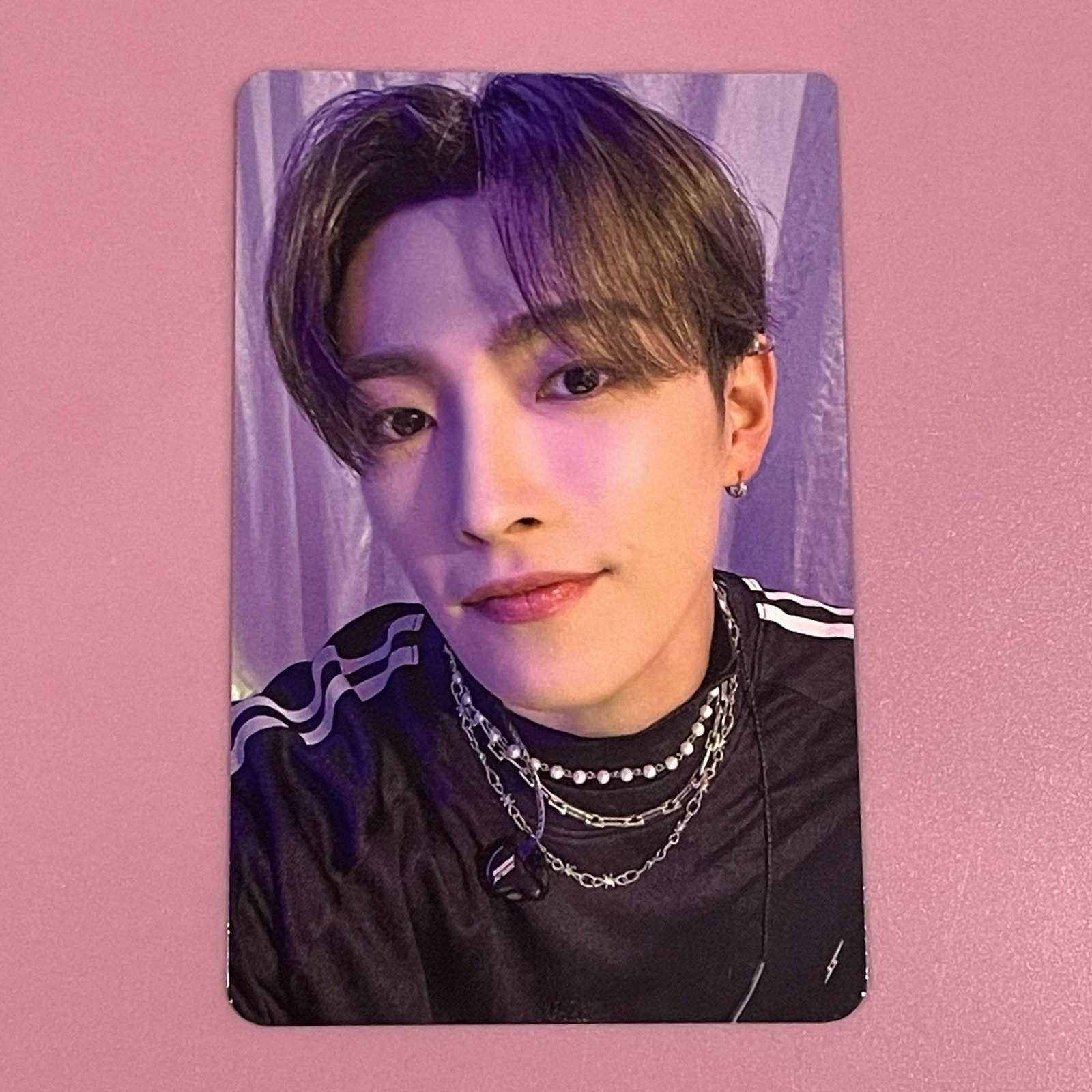 Ateez hongjoong kcon la cafe convention lucky draw* blue back photocard