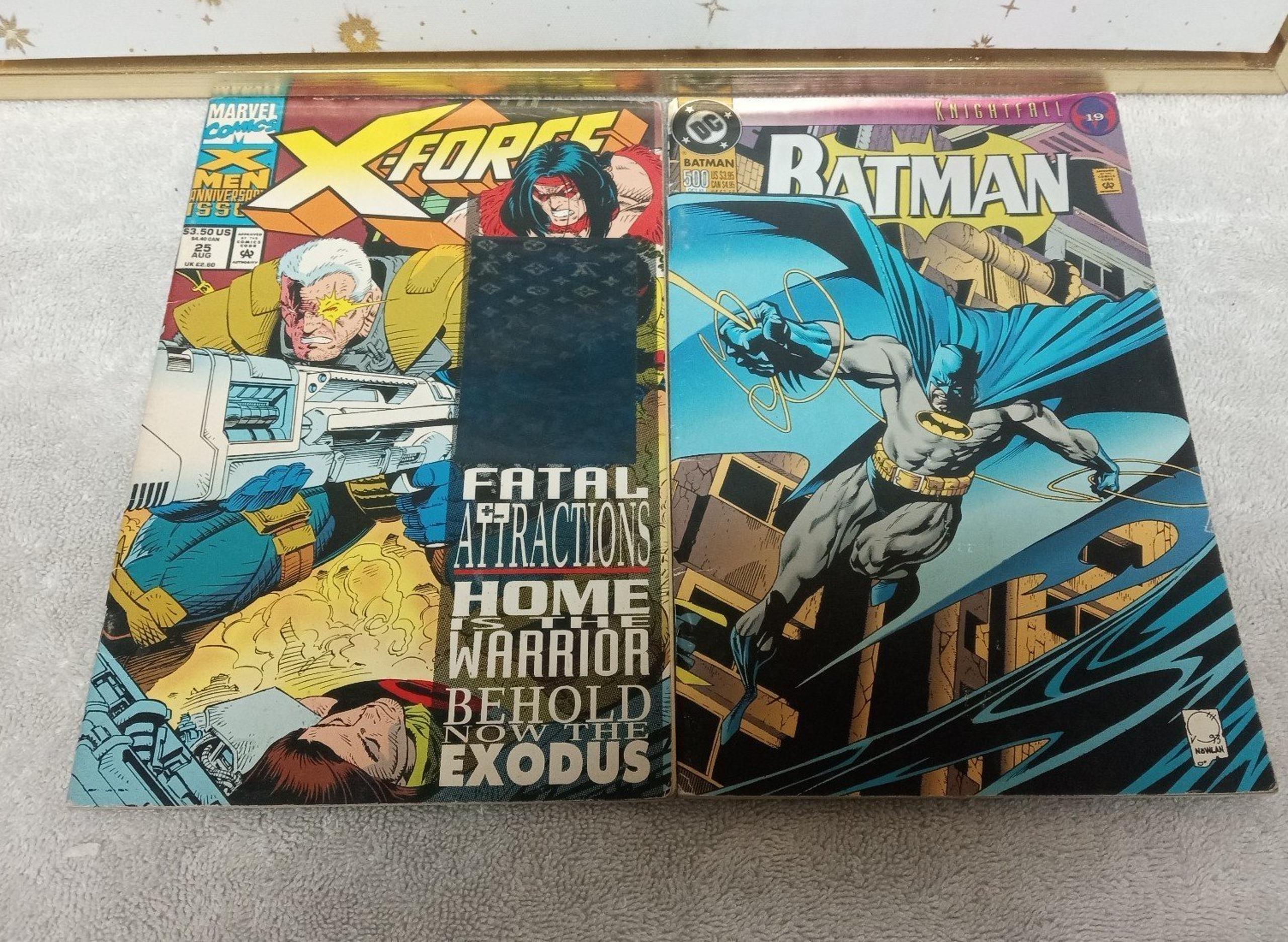 VINTAGE MARVEL BATMAN & DC XFORCE COMIC BOOKS BUNDLE X2