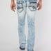NWOT Affliction Mens Gage Fleur Slim Straight Jeans Stone Wash Size 32 Bleach