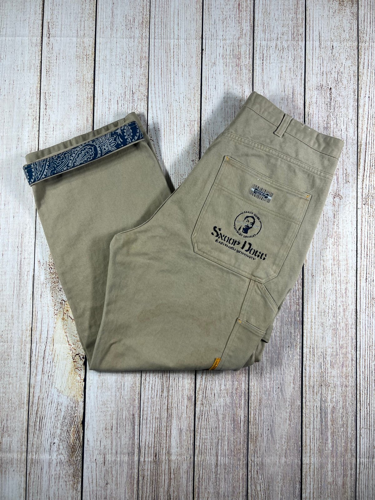 Vintage Y2K Snoop Dogg Khaki Chino Pants 38x32