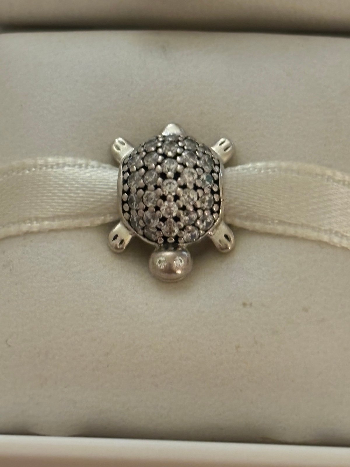 PANDORA Pavé Sea Turtle Charm Silver